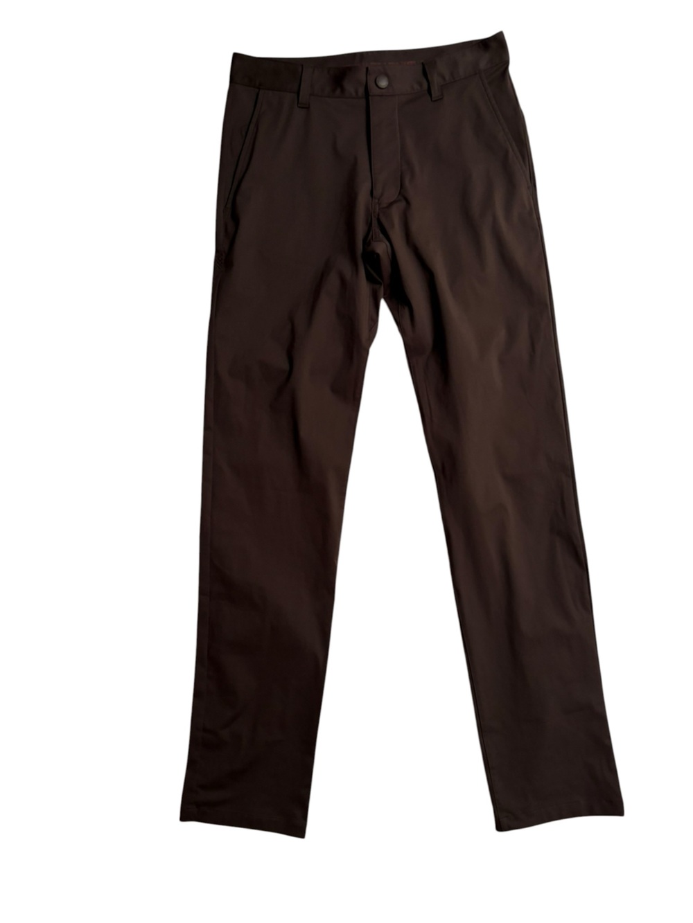 RHONE Men's Dark Brown Stretch Chinos - Modern Straight